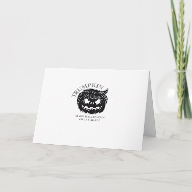 Halloween Trumpkin  Funny & Cute Halloween Costume Card (Front)