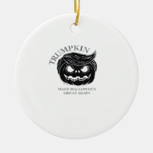 Halloween Trumpkin Funny & Cute Halloween Costume Ceramic Ornament