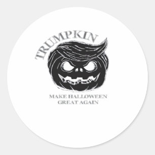 Halloween Trumpkin  Funny & Cute Halloween Costume Classic Round Sticker