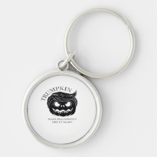 Halloween Trumpkin  Funny & Cute Halloween Costume Key Ring (Front)