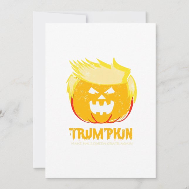 Halloween Trumpkin Funny Holiday Card (Front)