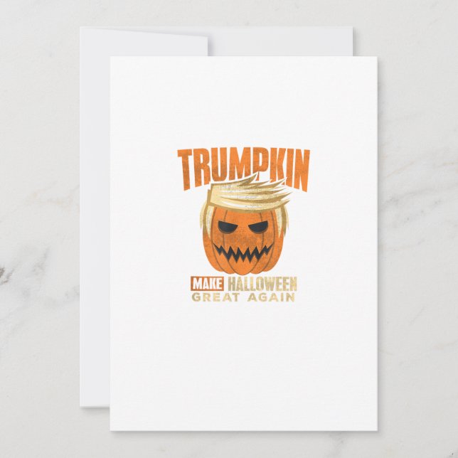 Halloween Trumpkin Funny Make America Great Holiday Card (Front)