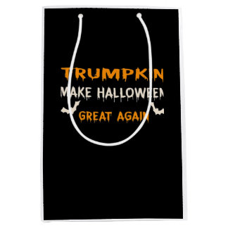 Halloween Trumpkin Funny Make Halloween Great Agai Medium Gift Bag