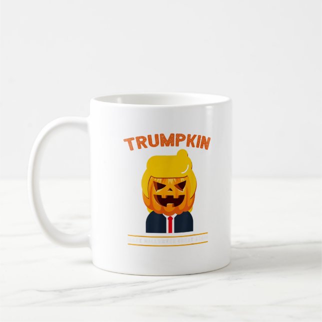 Halloween Trumpkin Funny  Pumpkin Halloween Coffee Mug (Left)