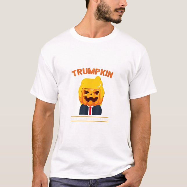 Halloween Trumpkin Funny  Pumpkin Halloween T-Shirt (Front)