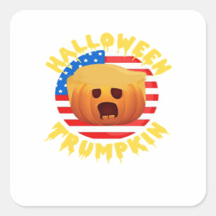 Halloween Trumpkin Funny Pumpkin Parody Square Sticker