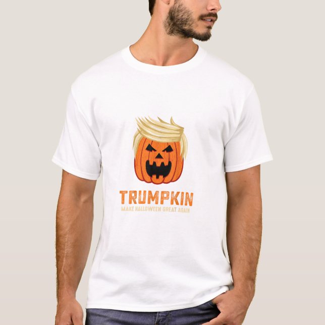 Halloween Trumpkin Funny – Spooky Parody Slogan T-Shirt (Front)