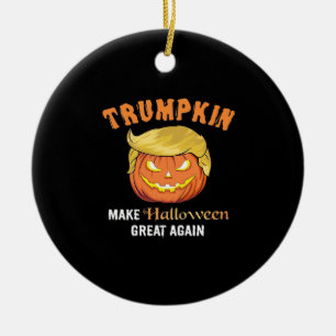 Halloween Trumpkin - Make Halloween Great Again Ceramic Ornament