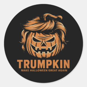Halloween Trumpkin Make Halloween Great Again  Classic Round Sticker