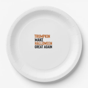 Halloween Trumpkin – Make Halloween Great Again Fu Paper Plate