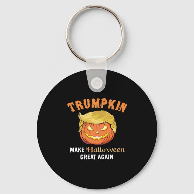 Halloween Trumpkin - Make Halloween Great Again  Key Ring (Front)