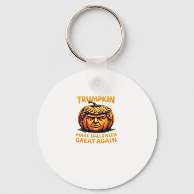 Halloween Trumpkin Make Halloween Great Again Key Ring (Front)