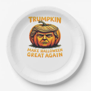 Halloween Trumpkin Make Halloween Great Again Paper Plate