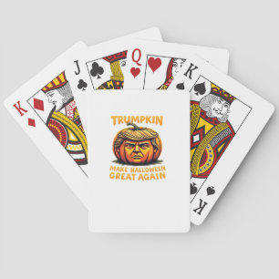 Halloween Trumpkin Make Halloween Great Again Playing Cards
