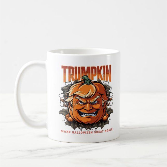 Halloween Trumpkin Make Halloween Great Again Tren Coffee Mug (Left)