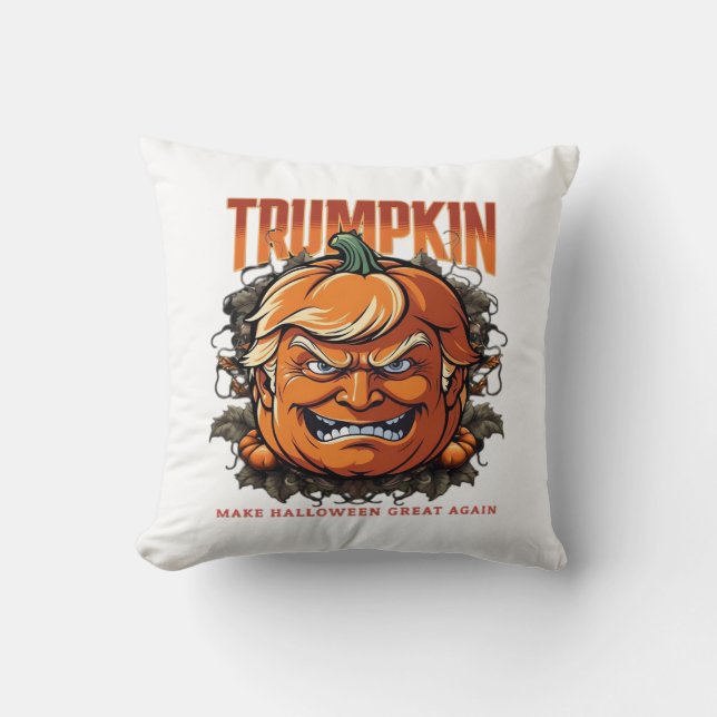 Halloween Trumpkin Make Halloween Great Again Tren Cushion (Front)
