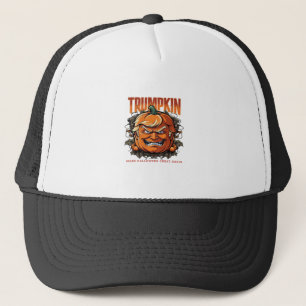 Halloween Trumpkin Make Halloween Great Again Tren Trucker Hat
