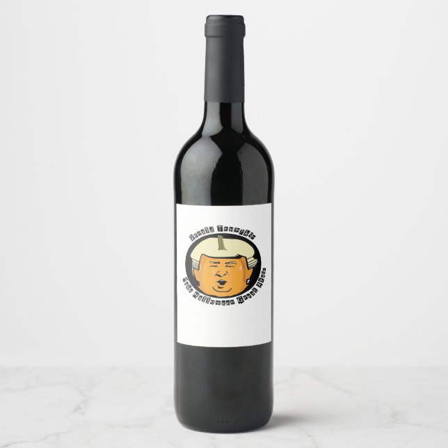 Halloween Trumpkin Pumpkin Classic Wine Label (Front)