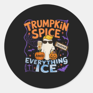 Halloween Trumpkin Sce And Everything Ice Pumpkin  Classic Round Sticker