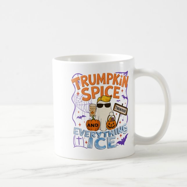 Halloween Trumpkin Sce And Everything Ice Pumpkin  Coffee Mug (Right)
