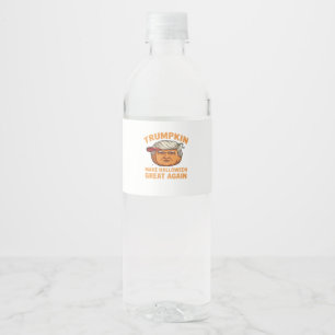 Halloween Trumpkin – Spooky Parody Quote for Hallo Water Bottle Label