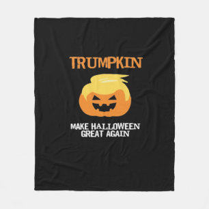 Halloween Trumpkin V3 Fleece Blanket