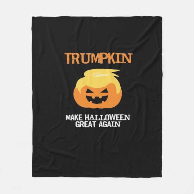 Halloween Trumpkin V3 Fleece Blanket (Front)