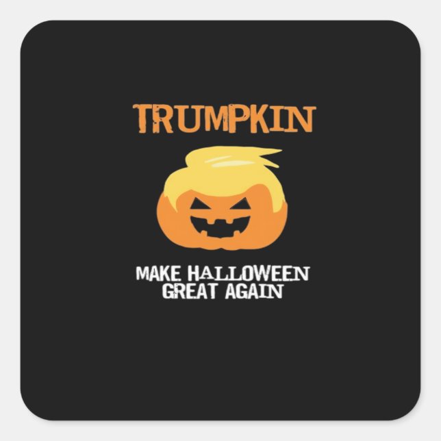 Halloween Trumpkin V3 Square Sticker (Front)