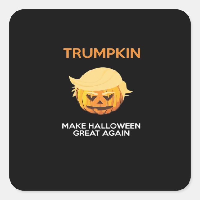 Halloween Trumpkin V4 Square Sticker (Front)