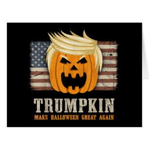Halloween Trumpkin Vintage US Flag Funny