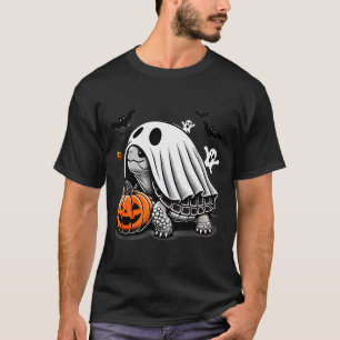 Halloween Turtle Ghost Pumpkin Costume Terran Tort T-Shirt
