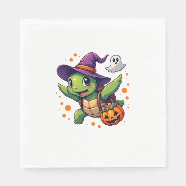 Halloween Turtle Tortoise Costume Men Women Kids B Napkin (Front)
