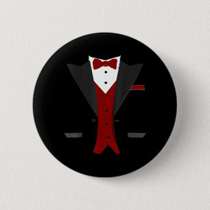 Halloween Tuxedo Costume - Funny Suit Wedding 6 Cm Round Badge