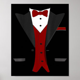 Halloween Tuxedo Costume - Funny Suit Wedding Poster