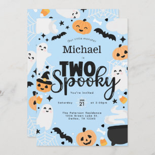 Halloween Two Spooky 2nd Birthday Party Invitation