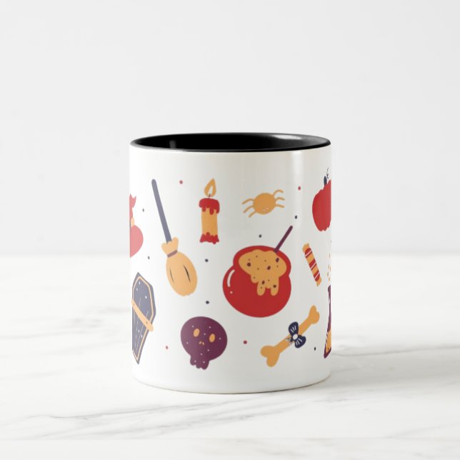 Halloween  Two-Tone coffee mug (Center)