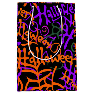 Halloween Typography Medium Gift Bag