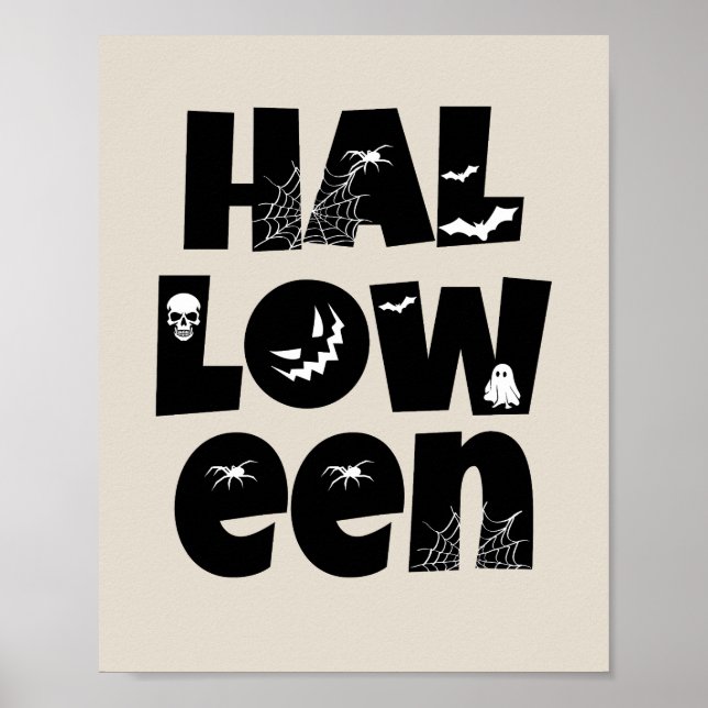 Halloween Typography Poster (Front)