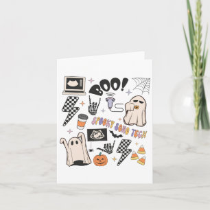 Halloween Ultrasound Tech Fall Autumn Sonographer  Card