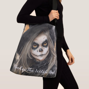 Halloween, Under the Witch Hat, Spooky Creepy Crossbody Bag