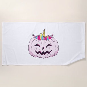 Halloween unicorn      beach towel