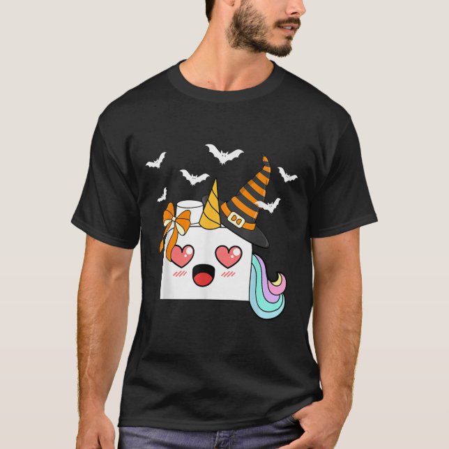 Halloween Unicorn Master Builder Blocks Building K T-Shirt (Front)