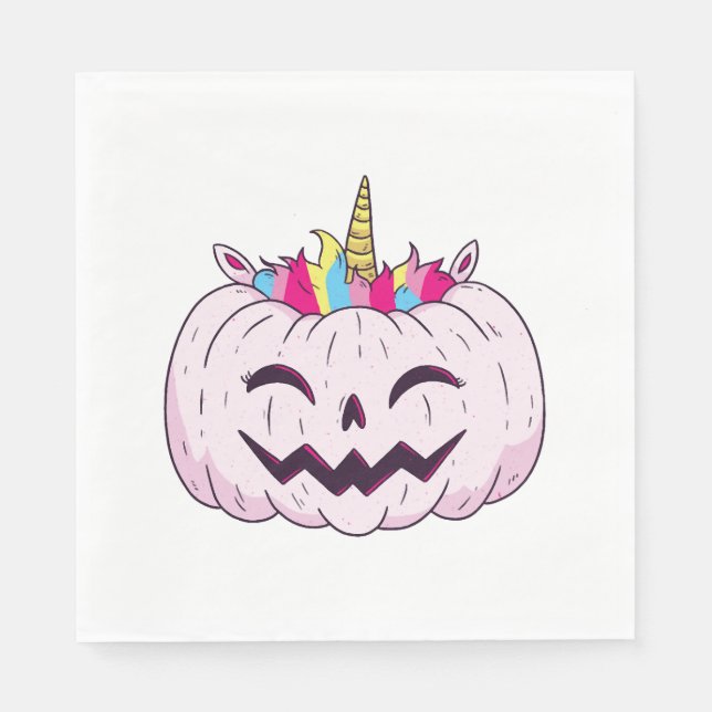 Halloween unicorn      napkin (Front)
