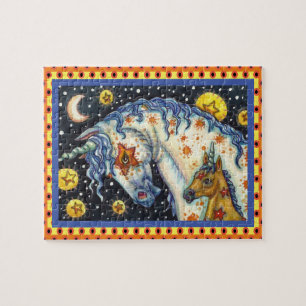 HALLOWEEN UNICORNS, STAR HORSE & COLT FANTASY JIGSAW PUZZLE