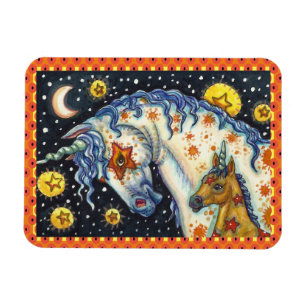 HALLOWEEN UNICORNS, STAR HORSE & COLT FANTASY MAGNET