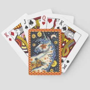 HALLOWEEN UNICORNS, STAR HORSE & COLT FANTASY PLAYING CARDS