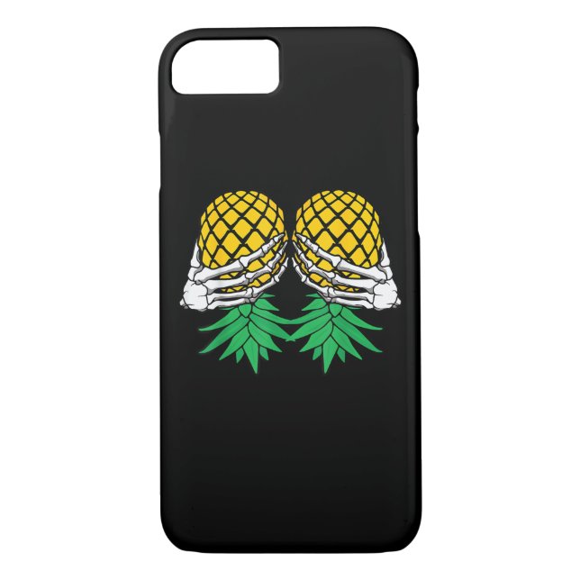 Halloween Upside Down Pineapple Swinger Skeleton H Case-Mate iPhone Case (Back)