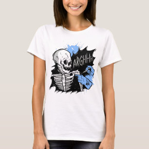 halloween vaccinated skeleton vaccine skull covid T-Shirt
