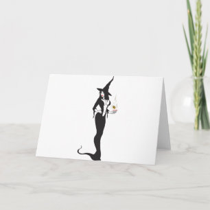halloween vamp witch card