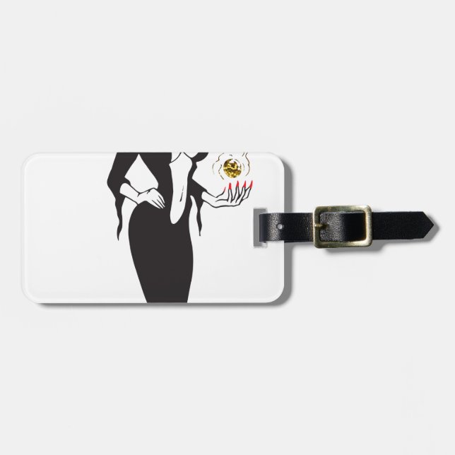 halloween vamp witch luggage tag (Front Horizontal)